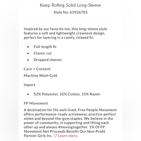 Free People Keep Rolling Solid Long Sleeve - Picture 7 of 7